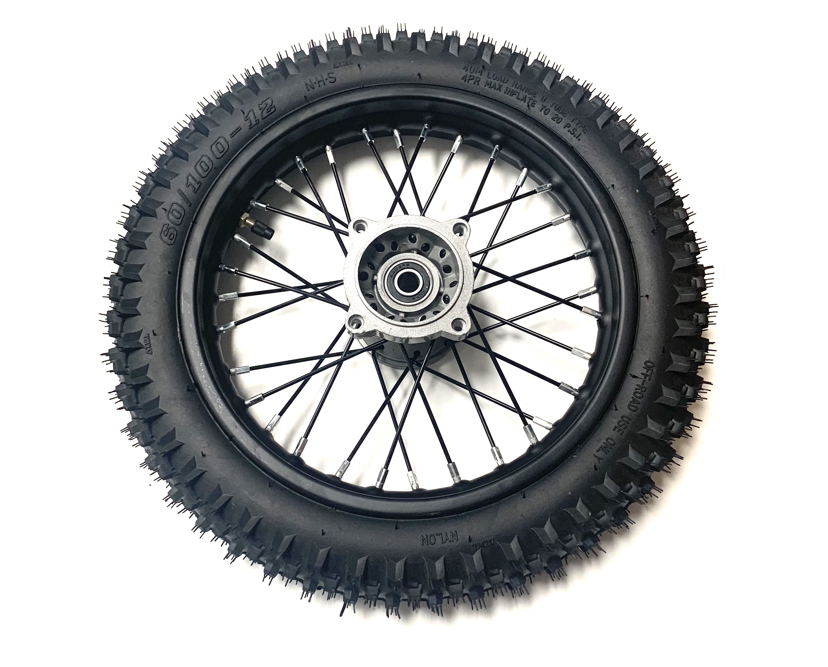 COMPLETE FRONT WHEEL 2.50-12